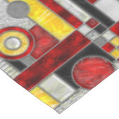 赤黄色アールデコステンドグラス テーブルクロス (アングル)