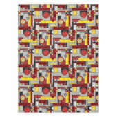 赤黄色アールデコステンドグラス テーブルクロス (正面)