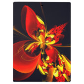 赤黄花現代抽象美術文様#10 クリップボード (裏面)