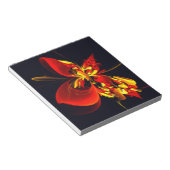 赤黄花現代抽象美術文様#10 ノートパッド (アングル)