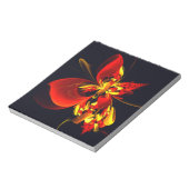 赤黄花現代抽象美術文様#10 ノートパッド (回転)