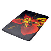 赤黄花現代抽象美術文様#10 バスマット (アングル)