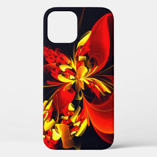 赤黄花現代抽象美術文様#10 Case-Mate iPhoneケース (裏面)