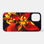 赤黄花現代抽象美術文様#10 Case-Mate iPhoneケース (裏面 (横))