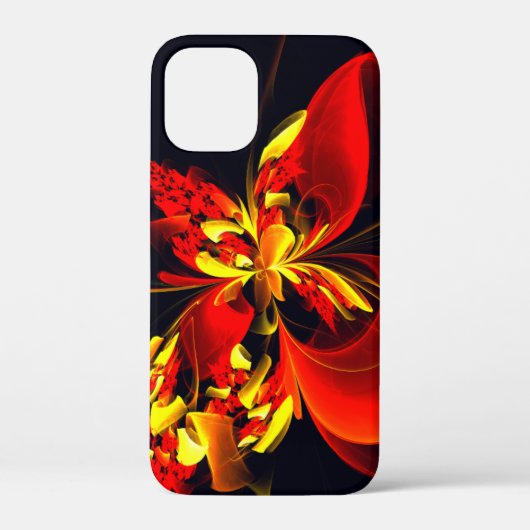 赤黄花現代抽象美術文様#10 Case-Mate iPhoneケース (裏面)