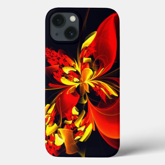 赤黄花現代抽象美術文様#10 Case-Mate iPhoneケース (裏面)