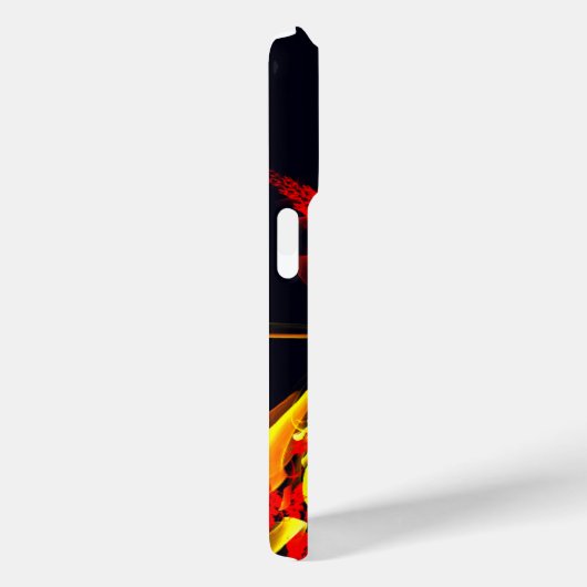 赤黄花現代抽象美術文様#10 Case-Mate iPhoneケース (裏面 / 右)