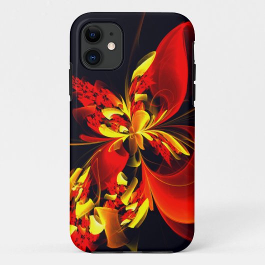 赤黄花現代抽象美術文様#10 Case-Mate iPhoneケース (裏面)