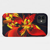 赤黄花現代抽象美術文様#10 Case-Mate iPhoneケース (裏面(横))