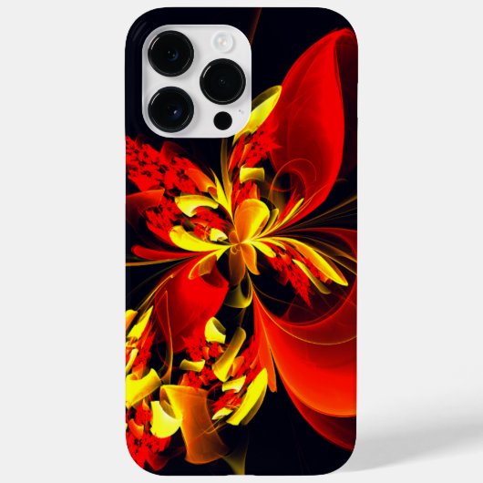 赤黄花現代抽象美術文様#10 Case-Mate iPhoneケース (裏面)