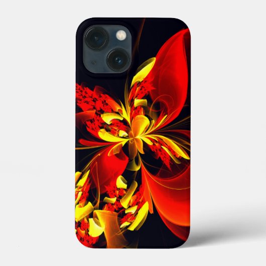 赤黄花現代抽象美術文様#10 Case-Mate iPhoneケース (裏面)