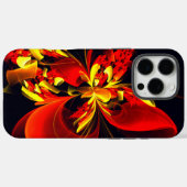 赤黄花現代抽象美術文様#10 Case-Mate iPhoneケース (裏面 (横))