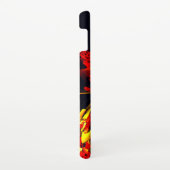 赤黄花現代抽象美術文様#10 SAMSUNG GALAXYケース (右側)