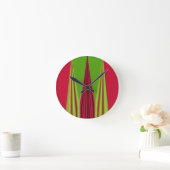 赤黄金緑 ラウンド壁時計 (ホーム)