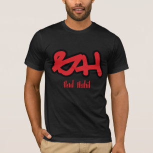 赤黒い悪い習慣のロゴ Tシャツ