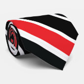 赤黒と白のダブルストライプの ネクタイ (ロール)