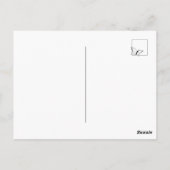 赤黒と白の桜 感謝 ポストカード (裏面)