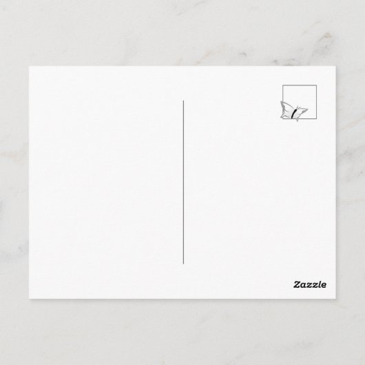 赤黒と白の桜 感謝 ポストカード (裏面)