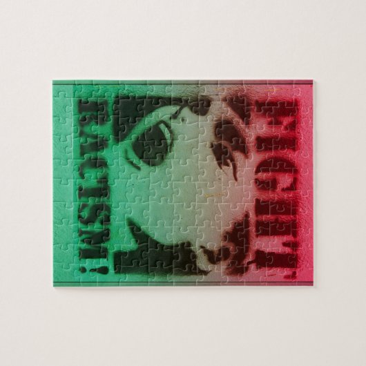 赤黒と緑で人種差別と闘う ジグソーパズル (横)