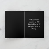 赤黒と緑のアフリカ大陸のグリーティングカード カード (内部)