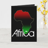 赤黒と緑のアフリカ大陸のグリーティングカード カード (黄色い花)