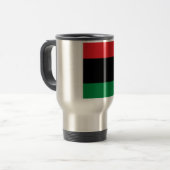 赤黒と緑の汎アフリカUNIA旗 トラベルマグ (正面左)