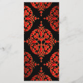 赤黒と金ゴールド結婚のメニュー メニュー (裏面)