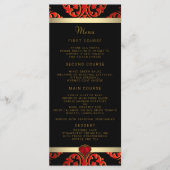 赤黒と金ゴールド結婚のメニュー メニュー (正面)