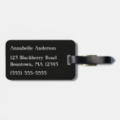 赤黒と黄褐色のプレイドタータンチェック個人設定 ラゲッジタグ (裏面横)