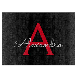 赤黒のスクリプトモガーリーノグラム名 カッティングボード