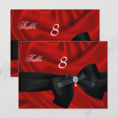 赤黒のテーブル番号座席座席表 ポストカード (正面/裏面)