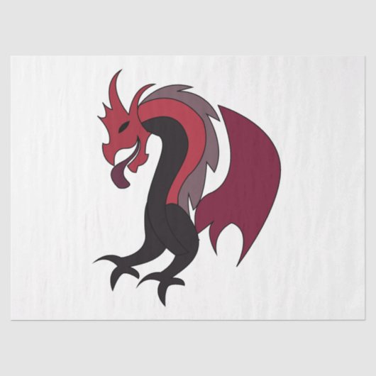 赤黒のドラゴン伝説の生き物 薄葉紙 (正面)