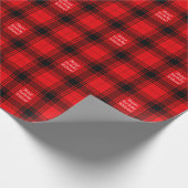 赤黒のプレイド包装ギフト紙包装 ラッピングペーパー (角)