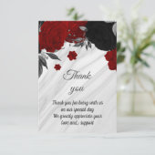 赤黒の植物大理石 サンキューカード (スタンド正面)