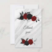赤黒の植物大理石 サンキューカード (正面)