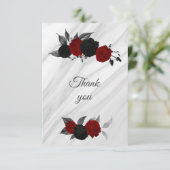 赤黒の植物大理石 サンキューカード (スタンド正面)