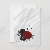 赤黒の植物大理石 サンキューカード (裏面)