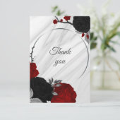 赤黒の植物大理石 サンキューカード (スタンド正面)