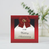 赤黒の結婚記念日招待状 招待状 (スタンド正面)