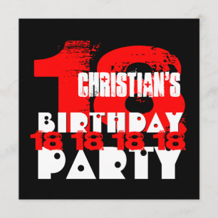 赤黒の18歳の誕生日パーティー18歳V10 招待状