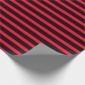 赤黒はっきりした包ストライプ包紙 ラッピングペーパー (角)