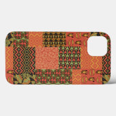 赤黒エジプトの部族のフェイクパッチワーク Case-Mate iPhoneケース (裏面 (横))