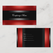 赤黒エレガント不破壊 名刺 (正面/裏面)