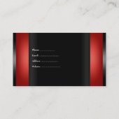 赤黒エレガント不破壊 名刺 (裏面)