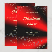赤黒クリスマスパーティーのご招待 招待状 (正面/裏面)