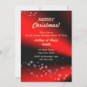 赤黒クリスマスパーティー招待状 招待状 (裏面)