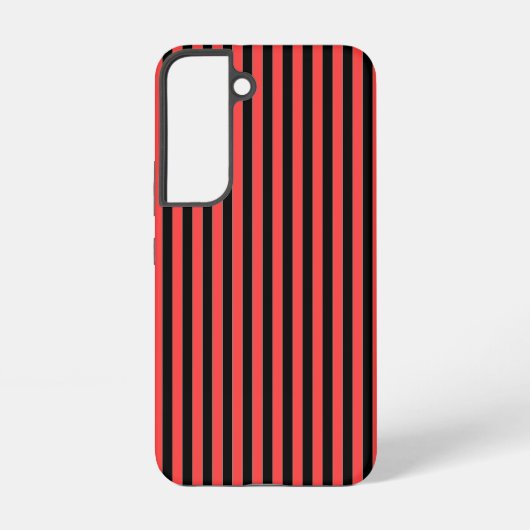 赤黒ストライプ色 SAMSUNG GALAXYケース (裏面)