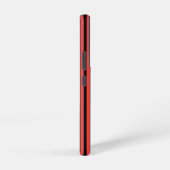 赤黒ストライプ色 SAMSUNG GALAXYケース (右側面)
