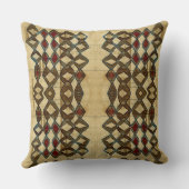 赤黒タンアフリカダイヤモンドパターントライバル クッション (裏面)