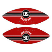 赤黒チームジャージーファンギア名番号 アメリカンフットボール (パネル)